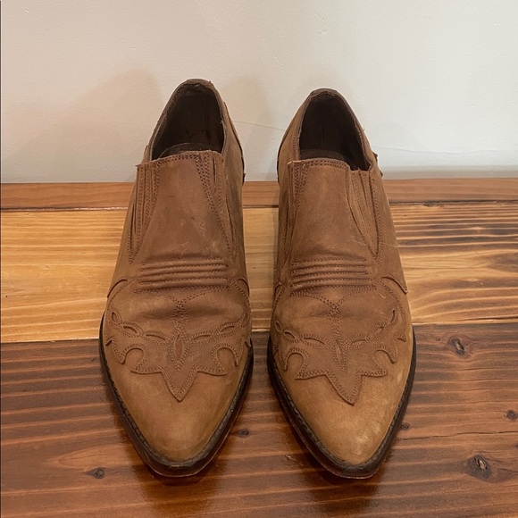 Guess by Georges Marciano Vintage Leather Western Ankle Boots Size 8 - Picture 3 of 13